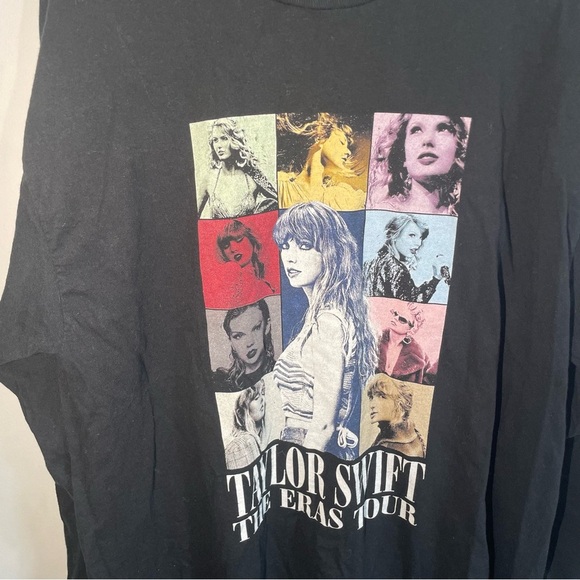 Taylor Swift The Eras Tour Black Long Sleeve Shirt Gilden XL Concert Tee - Picture 2 of 5
